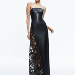 alice + olivia RETHA VGN FTD LACE MAXI DRESS