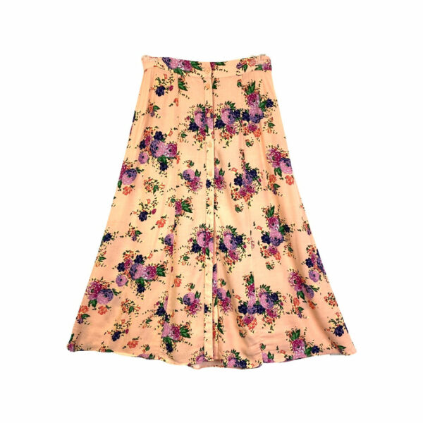 & Other Stories Floral Button Front Midi Skirt