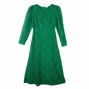 & Other Stories Green Lace Midi Dress