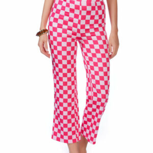 checkerboard culottes pants