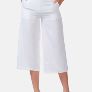 high rise cropped culottes trousers