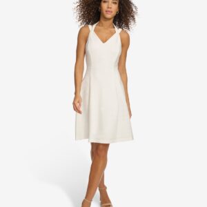 kensie Women's Bandage Fit & Flare Dress - Ivory