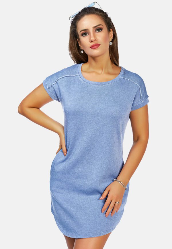 solid t-shirt dress