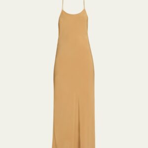 x Atelier Jolie Sleeveless Silk Maxi Slip Dress