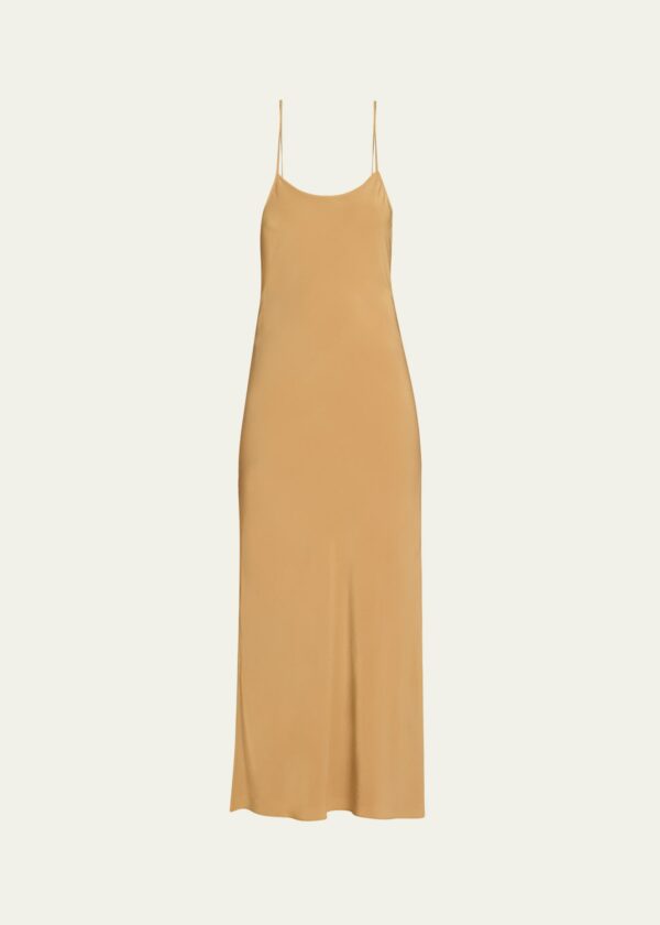 x Atelier Jolie Sleeveless Silk Maxi Slip Dress