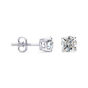 1 3/4 Carat Round Diamond Stud Earrings in Platinum (G-H, SI1-SI2) by Hansa