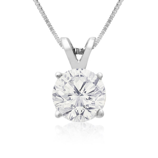 1 Carat 14k White Gold Diamond Pendant Necklace, 2 Stars, J/K, 18 Inch Chain by SuperJeweler