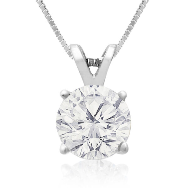 1.50 Carat 14k White Gold Diamond Pendant Necklace, 2 Stars, J/K, 18 Inch Chain by SuperJeweler