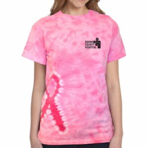 18 Breast Cancer Awareness Tie-Dye Pink Ribbons T-Shirt - Personalization Available