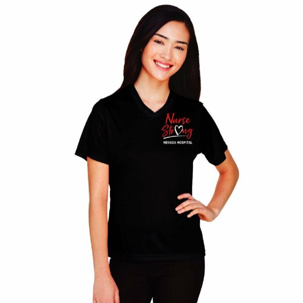 18 Healthcare Team Pride Team 365? Women's Zone Performance Wicking Sleeves T-Shirt - Silkscreened Personalization Available