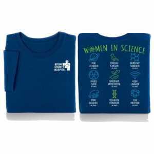 18 Women In Science Unisex 2-Sided Sleeves T-Shirt - Silkscreened Personalization Available