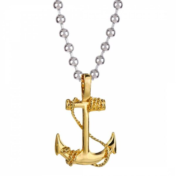 18K Gold Plated & Silver Plated Anchor Necklace