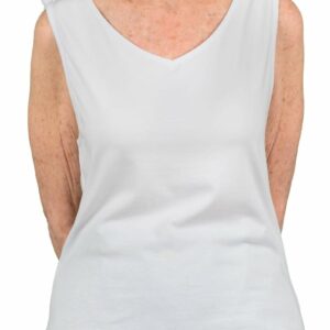 2-952-101-1 Open Back Adaptive Camisole for Women - Cami, White - Extra Small