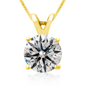 2 Carat 14k Yellow Gold Diamond Pendant Necklace, 4 stars, G/H, 18 Inch Chain by Hansa