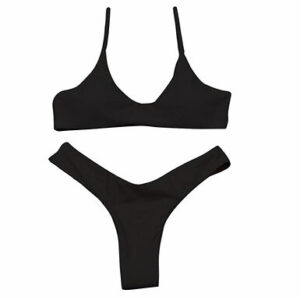 2-Piece Block Colour Skimpy Bikini Set - 3 Colours & 4 Sizes