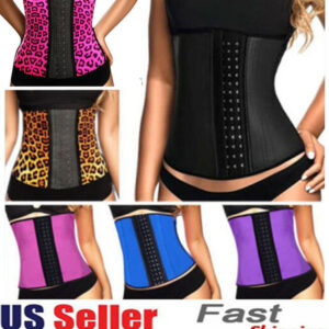 2015 New Women Latex Rubber Waist Training Body Shaper Cincher Underbust Corset