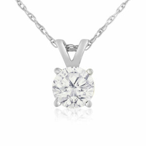 2/3 Carat 14k White Gold Diamond Pendant Necklace, K/L, 18 Inch Chain by SuperJeweler