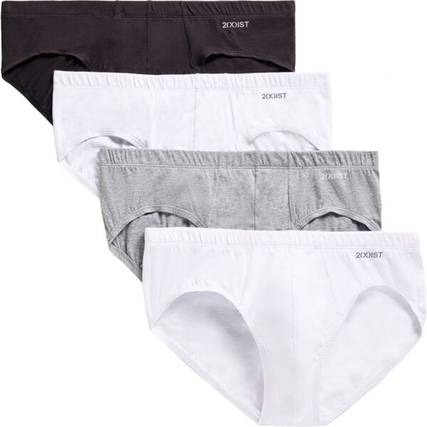 2(x)ist 4-Pack Bikini Briefs in Grey/White/Black/White at Nordstrom Rack, Size Medium