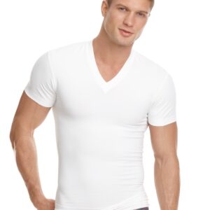 2(x)ist Men's Shapewear V-Neck T-Shirt - White