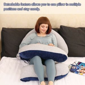 60 inch Pregnancy Pillow, Detachable U Shape Full Body Pillow for Maternity Support, Sleeping Pillow for Pregnant Women