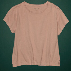 AE77 Premium Boxy Cropped Crewneck T-Shirt NULL Pink XL