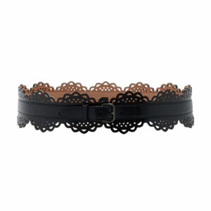 ALAA - Bustier Leather Belt - Black - 70 cm - Moda Operandi