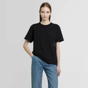 ALEXANDER WANG WOMAN BLACK T-SHIRTS & TANK TOPS