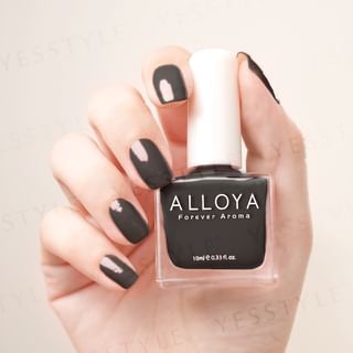 ALLOYA - Water-Based Natural Nail Polish Environmental Friendly 192 Sunglasses Black 10ml