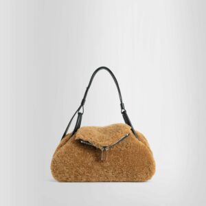 AMINA MUADDI WOMAN BEIGE SHOULDER BAGS