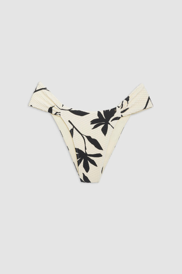 ANINE BING Naya Bikini Bottom in Ivory Daisy Print