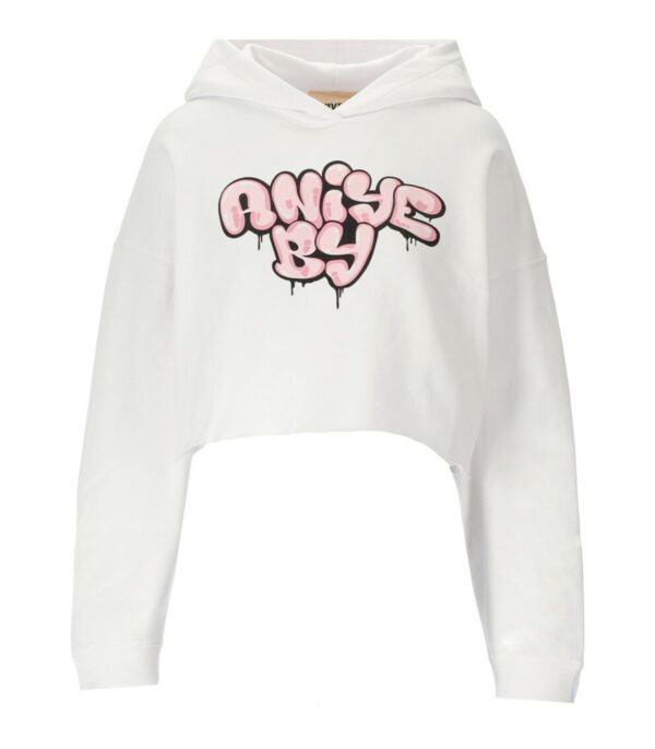 ANIYE BY EDNA WHITE CROP HOODIE