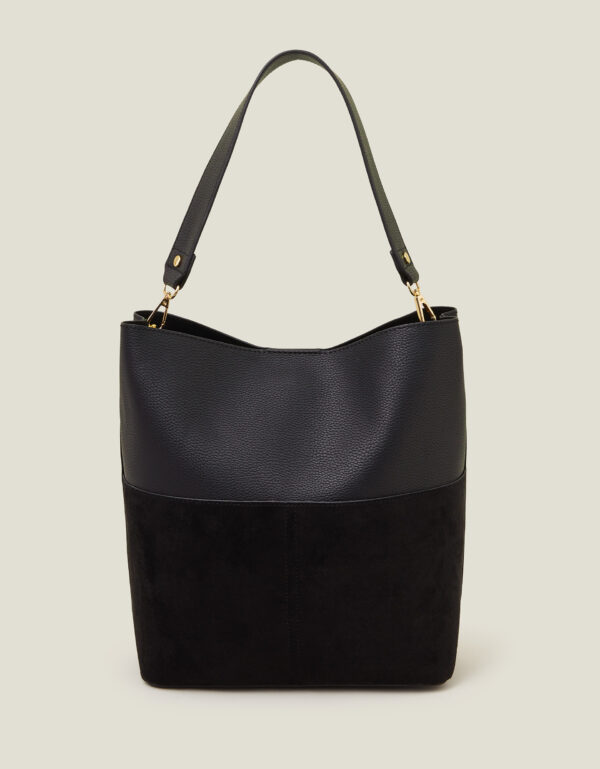 Accessorize Womens Bucket Shoulder Bag Black, Size: 31x30cm