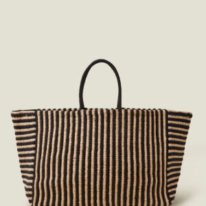 Accessorize Womens Tan Oversized Stripe Tote Bag, Size: 44x30cm