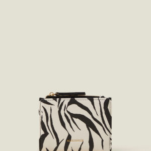 Accessorize Women's White/Black Zebra Print Wallet, Size: 10x13cm