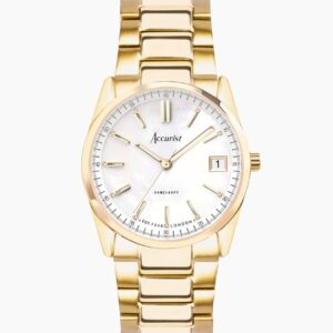 Accurist Everyday ladies watch in gold-White