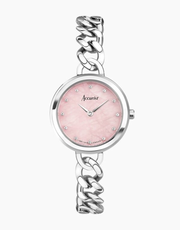 Accurist Jewellery watch in pink & silver