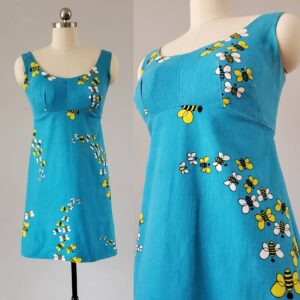 1960S Cotton Swim Dress/Play By Jay-Ray Originals 60S With Swimsuit Cups 60's Women's Vintage Size Xs