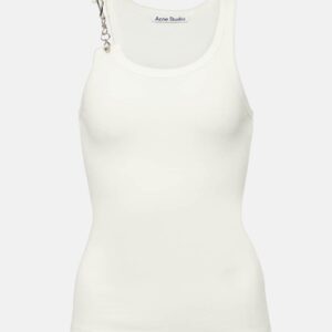 Acne Studios Chain-detail cotton jersey tank top