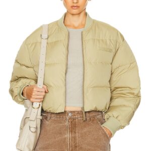 Acne Studios Cropped Puffer Jacket in Pistachio Green - Green. Size 38 (also in 34).