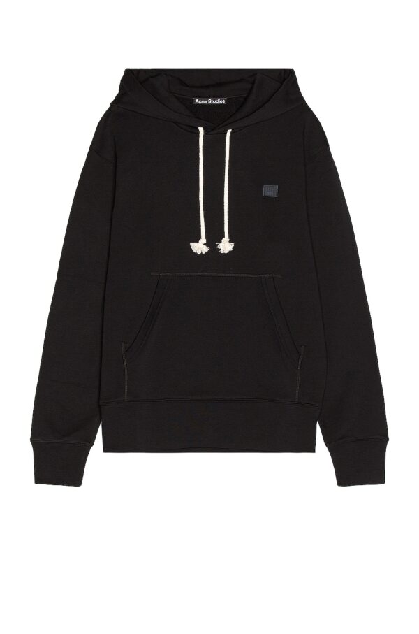 Acne Studios Fennis Face Hoodie in Black - Black. Size S (also in XL/1X, XS).