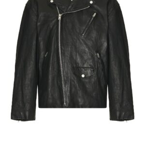 Acne Studios Leather Jacket in Black - Black. Size 48 (also in 46, 50, 52).