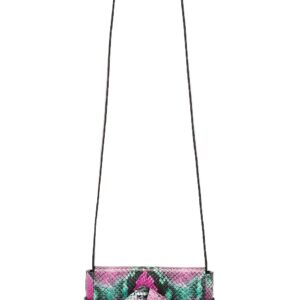 Acne Studios Musubi Wallet Crossbody Bag in Pink & Green - Fuchsia. Size all.