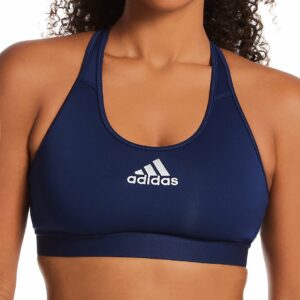 Adidas Women's Techfit Medium Support Wireless Sports Bra in Team Navy Blue (H18774) | Size XS | HerRoom.com