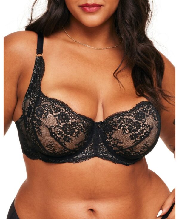 Adore Me Plus Size Bonnie Contour Balconette Bra - Black