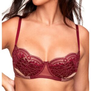 Adore Me Plus Size Farina Unlined Balconette Bra - Dark red