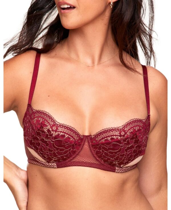 Adore Me Plus Size Farina Unlined Balconette Bra - Dark red