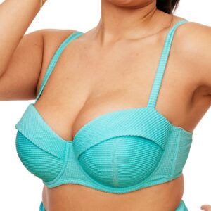 Adore Me Plus Size Rachelle Swimwear Bikini Top - Medium blue