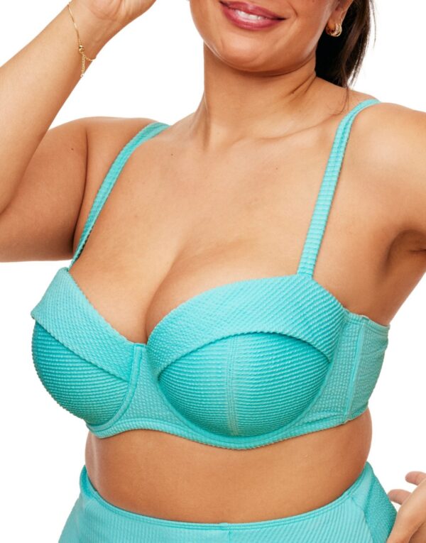 Adore Me Plus Size Rachelle Swimwear Bikini Top - Medium blue