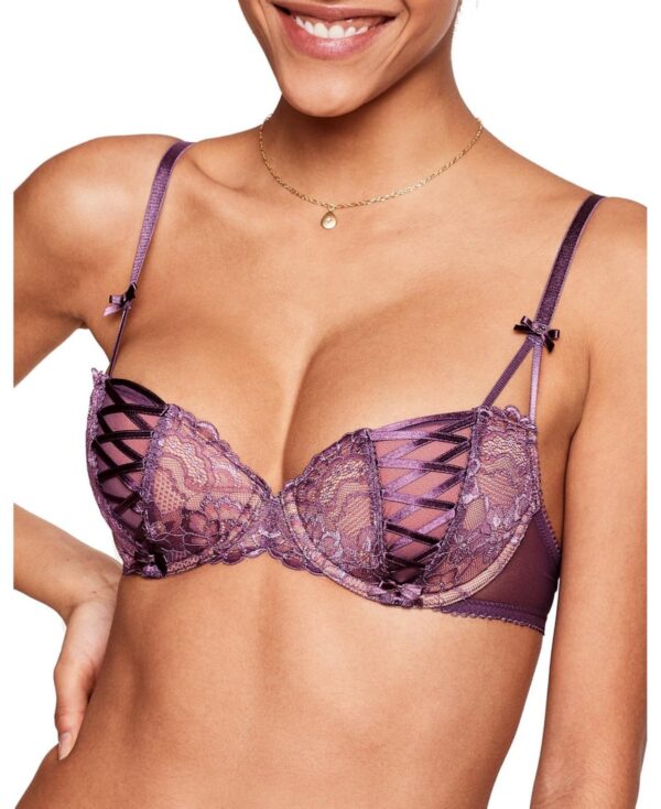 Adore Me Women's Enny Contour Balconette Bra - Dark purple