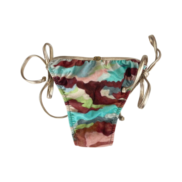 Adriana Degreas Abstract Multicolor Self Tie Bikini Bottom